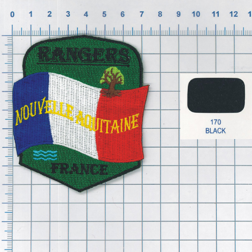 Prévisualisation écusson drapeau français des Rangers de Nouvelle Aquitaine