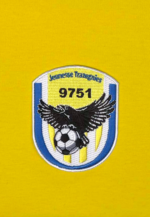 Écussons rond 100% brodés pour le club de foot Jeunesse Trazegnies