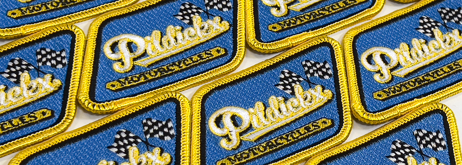 Broderie d'écussons de moto Pildickx